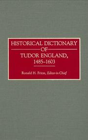 Cover of: Historical dictionary of Tudor England, 1485-1603