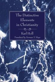 Cover of: The Distinctive Elements in Christianity