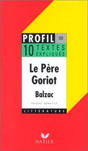 Cover of: Le Père Goriot (1835): Balzac