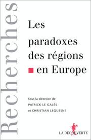 Cover of: Les paradoxes des régions en Europe