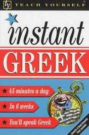 Cover of: Instant Greek (Teach Yourself) by Elisabeth Smith, Elisabeth Smith