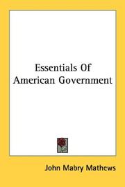 Cover of: Essentials Of American Government