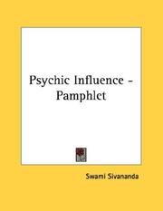 Cover of: Psychic Influence - Pamphlet