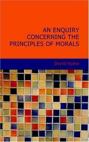 Cover of: An Enquiry Concerning the Principles of Morals