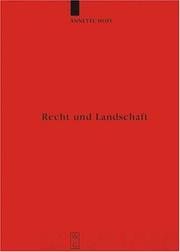 Cover of: Recht und Landschaft (Reallexikon der Germanischen Altertumskunde - Erganzungsband 54)