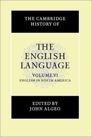 Cover of: The Cambridge history of the English language by Richard M. Hogg