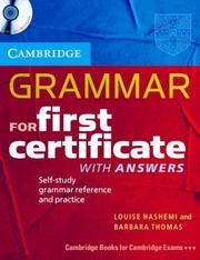 Cover of: Grammar for First Certificate Self Study Pack Book with Answers and audio CD: Self-Study Grammar Reference and Practice