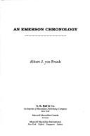 Cover of: An Emerson chronology