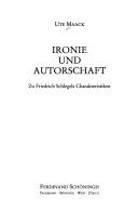 Ironie und Autorschaft by Ute Maack