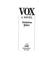 Vox by Nicholson Baker