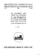 Cover of: Lo sguardo che viene di lontano: l'alterità e le sue letture : riflessioni e problemi in un mondo che cambia