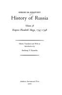 Empress Elizabeth's reign, 1745-1748 by Sergeĭ Mikhaĭlovich Solovʹev