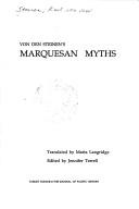 Cover of: Von den Steinen's Marquesan myths