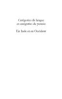 Catégories de langue et catégories de pensée, en Inde et en occident by François Chenet, Johannes Bronkhorst