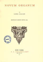 Novum organum by Francis Bacon