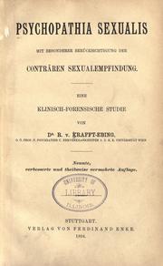 Psychopathia sexualis by Richard von Krafft-Ebing, Krafft/