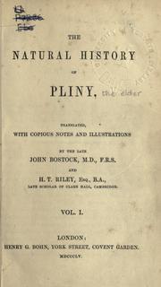 Cover of: The natural history of Pliny.