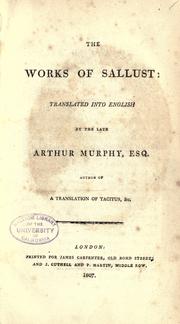 The works of Sallust by Sallust