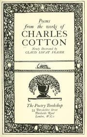 Cover of: Poems from the works of Charles Cotton