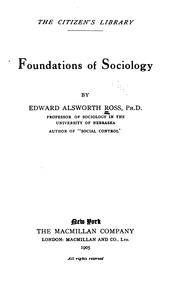 Cover of: Foundations of sociology