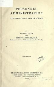 Personnel administration by Ordway Tead