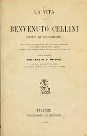 La vita di Benvenuto Cellini by Benvenuto Cellini