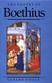 Cover of: The poetry of Boethius by Gerard J. P. O'Daly, Gerard J. P. O'Daly