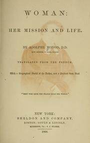 Cover of: Woman: her mission and life