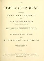 Cover of: The history of England by David Hume, David Hume