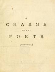 A charge to the poets by Whitehead, William