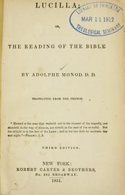 Cover of: Lucilla, or, The reading of the Bible ... translated from the French.