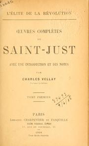 Cover of: Oeuvres complètes