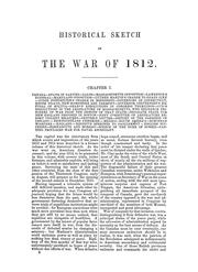 Cover of: Historical sketch of the second war between the United States of America and Great Britain: declared by act of Congress, the 18th of June, 1812, and concluded by peace, the 15th of February, 1815