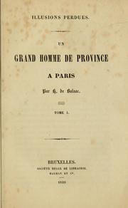 Cover of: Illusions perdues by Honoré de Balzac, Honoré de Balzac