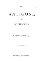 Cover of: The antigone