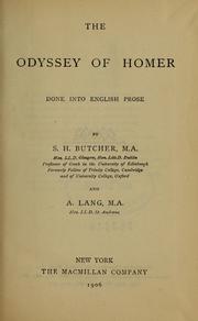 Cover of: The Odyssey of Homer