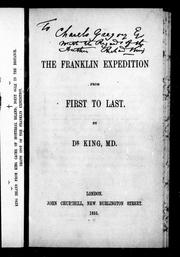 Cover of: The Franklin expedition, from first to last