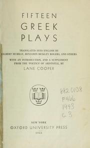 Cover of: Fifteen Greek plays