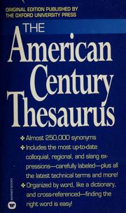 Cover of: The American century thesaurus