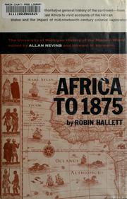 Africa to 1875 by Robin Hallett