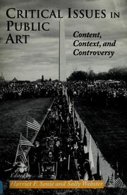 Cover of: Critical issues in public art: content, context, and controversy