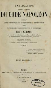 Cover of: Explication théorique et pratique du Code Napoléon...