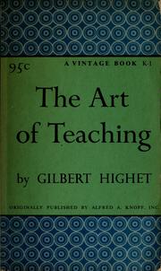 Cover of: The Art of teaching