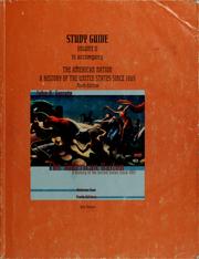 Cover of: Study guide to accompany Garraty/Carnes The American nation, tenth edition, volume two