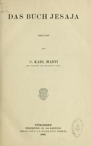 Cover of: Das Buch Jesaja: erklärt