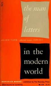 Cover of: The man of letters in the modern world.: selected essays: 1928-1955