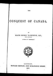 Cover of: The conquest of Canada