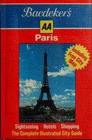 Baedeker's Paris by Printing, Jarrold Baedeker, Manfred Kottmann, Automobile Association (Great Britain), Madeleine Cabos