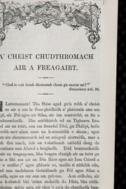 Cover of: A'n  cheist chudthromach air a freagairt.