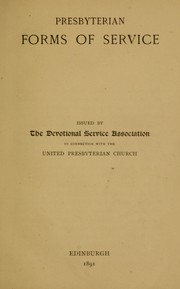 Cover of: Presbyterian forms of service